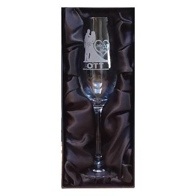 Sante Custom Champagne Flutes with Gift Box